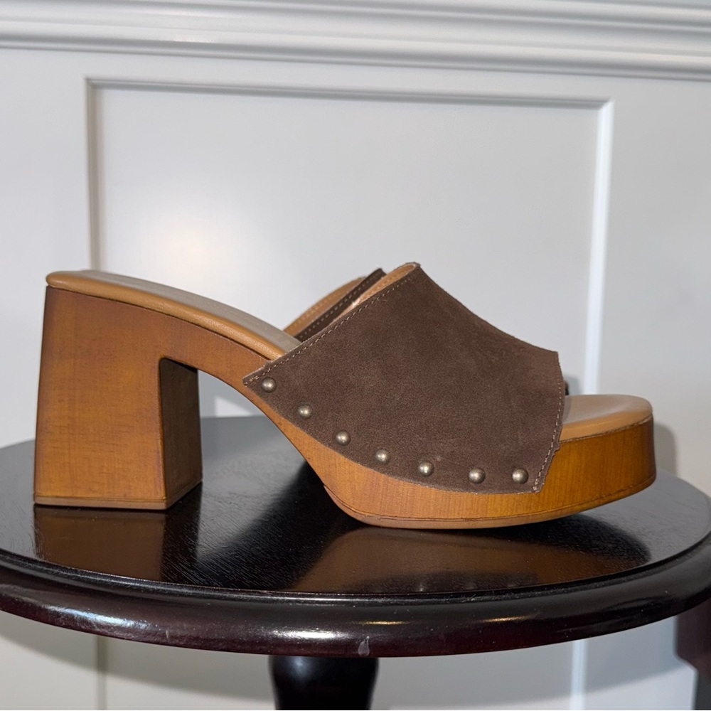 Italian Suede Genuine Leather Sandals Brown EU 41/US 9.5 NWT VERDEROSMARINO NEW - Picture 6 of 13